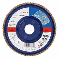 BOSCH Fächerschleifscheibe X431 Standard für Metall, gerade, Ø 125 mm, 40, Kunststoff