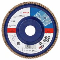 BOSCH Fächerschleifscheibe X431 Standard für Metall, gerade, Ø 125 mm, 80, Kunststoff