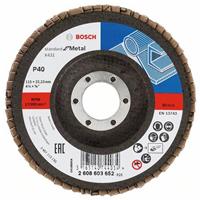 BOSCH Fächerschleifscheibe X431 Standard für Metall, gewinkelt, Ø 115 mm, 22,23 mm, 40