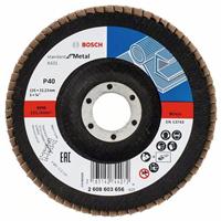 BOSCH Fächerschleifscheibe X431 Standard für Metall, gewinkelt, Ø 125 mm, 22,23 mm, 40