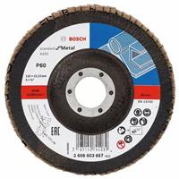 BOSCH Fächerschleifscheibe X431 Standard für Metall, gewinkelt, Ø 125 mm, 22,23 mm, 60