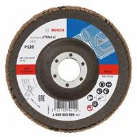 BOSCH Fächerschleifscheibe X431 Standard für Metall, gewinkelt, Ø 125 mm, 22,23 mm, 120