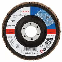 BOSCH Fächerschleifscheibe X431 Standard für Metall, gerade, Ø 115 mm, 80, Glasgewebe
