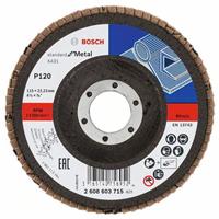 BOSCH Fächerschleifscheibe X431 Standard für Metall, gerade, Ø 115 mm, 120, Glasgewebe