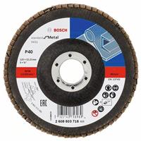 BOSCH Fächerschleifscheibe X431 Standard für Metall, gerade, Ø 125 mm, 40, Glasgewebe