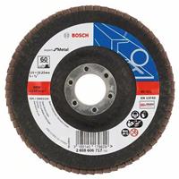 BOSCH Fächerschleifscheibe X551 Expert für Metall, gewinkelt, Ø 125 mm, 60, Glasgewebe