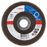 BOSCH Fächerschleifscheibe X551 Expert für Metall, gewinkelt, Ø 125 mm, 80, Glasgewebe