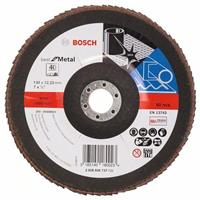 BOSCH Fächerschleifscheibe X571 Best für Metall, gewinkelt, Ø 180 mm, 40, Glasgewebe