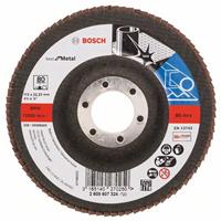 BOSCH Fächerschleifscheibe X571 Best für Metall, gerade, Ø 115 mm, 80, Glasgewebe