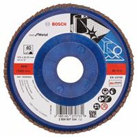 BOSCH Fächerschleifscheibe X571 Best für Metall, gerade, Ø 115 mm, 40, Kunststoff
