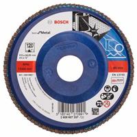 BOSCH Fächerschleifscheibe X571 Best für Metall, gerade, Ø 115 mm, 120, Kunststoff