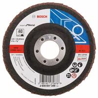 BOSCH Fächerschleifscheibe X551 Expert für Metall, gerade, Ø 115 mm, 40, Glasgewebe