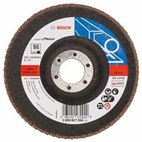 BOSCH Fächerschleifscheibe X551 Expert für Metall, gerade, Ø 125 mm, 60, Glasgewebe