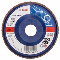 BOSCH Fächerschleifscheibe X551 Expert für Metall, gerade, Ø 115 mm, 40, Kunststoff