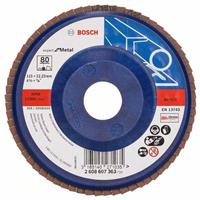 BOSCH Fächerschleifscheibe X551 Expert für Metall, gerade, Ø 115 mm, 80, Kunststoff