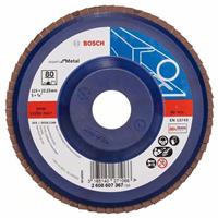 BOSCH Fächerschleifscheibe X551 Expert für Metall, gerade, Ø 125 mm, 80, Kunststoff