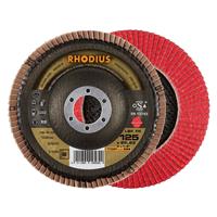 RHODIUS Fächerschleifscheibe Fächerscheibe LSK FK Ø 125 mm Korn 80