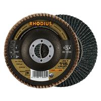 RHODIUS Fächerschleifscheibe Fächerscheibe LSZ F Ø 115 mm Korn 40