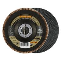 RHODIUS Fächerschleifscheibe Fächerscheibe LSZ F Ø 125 mm Korn 80
