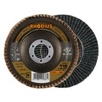 RHODIUS Fächerschleifscheibe Fächerscheibe LGZ F Ø 115 mm Korn 40