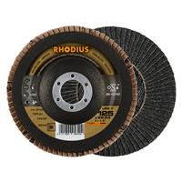 RHODIUS Fächerschleifscheibe Fächerscheibe LGZ F Ø 125 mm Korn 60