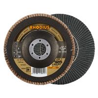 RHODIUS Fächerschleifscheibe Fächerscheibe LGZ F Ø 125 mm Korn 80