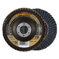 RHODIUS Fächerschleifscheibe Fächerscheibe LSZ F1 Ø 115 mm Korn 24