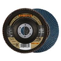 RHODIUS Fächerschleifscheibe Fächerscheibe LSZ F1 Ø 115 mm Korn 60