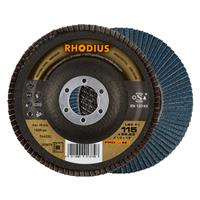 RHODIUS Fächerschleifscheibe Fächerscheibe LSZ F1 Ø 115 mm Korn 80
