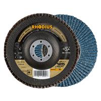 RHODIUS Fächerschleifscheibe Fächerscheibe LSZ F1 Ø 125 mm Korn 40