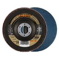 RHODIUS Fächerschleifscheibe Fächerscheibe LSZ F1 Ø 125 mm Korn 120