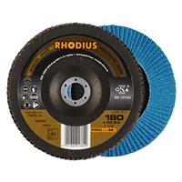 RHODIUS Fächerschleifscheibe Fächerscheibe LSZ F1 Ø 180 mm Korn 40