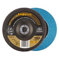 RHODIUS Fächerschleifscheibe Fächerscheibe LSZ F1 Ø 180 mm Korn 60