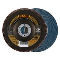 RHODIUS Fächerschleifscheibe Fächerscheibe LGZ F1 Ø 125 mm Korn 120