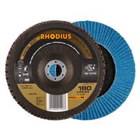 RHODIUS Fächerschleifscheibe Fächerscheibe LGZ F1 Ø 180 mm Korn 40