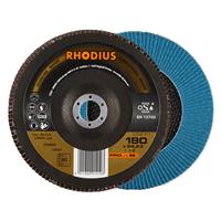 RHODIUS Fächerschleifscheibe Fächerscheibe LGZ F1 Ø 180 mm Korn 80