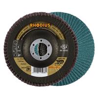 RHODIUS Fächerschleifscheibe Fächerscheibe LSZ F2 Ø 125 mm Korn 60