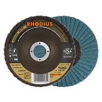 RHODIUS Fächerschleifscheibe Fächerscheibe LSZ F2 Ø 100 mm Korn 40