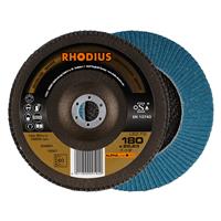RHODIUS Fächerschleifscheibe Fächerscheibe LSZ F2 Ø 180 mm Korn 60