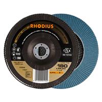 RHODIUS Fächerschleifscheibe Fächerscheibe LSZ F2 Ø 180 mm Korn 80