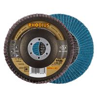 RHODIUS Fächerschleifscheibe Fächerscheibe LGZ F2 Ø 115 mm Korn 40