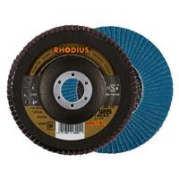 RHODIUS Fächerschleifscheibe Fächerscheibe LGZ F2 Ø 125 mm Korn 60