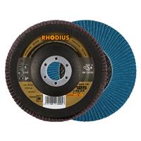RHODIUS Fächerschleifscheibe Fächerscheibe LGZ F2 Ø 125 mm Korn 80
