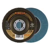 RHODIUS Fächerschleifscheibe Fächerscheibe LGZ F2 Ø 115 mm Korn 120