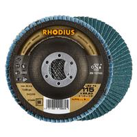 RHODIUS Fächerschleifscheibe Fächerscheibe LSZ F3 Ø 115 mm Korn 60