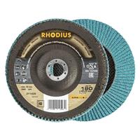 RHODIUS Fächerschleifscheibe Fächerscheibe LSZ F3 Ø 180 mm Korn 40