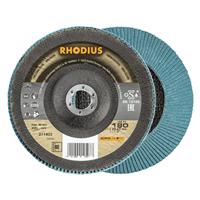 RHODIUS Fächerschleifscheibe Fächerscheibe LSZ F3 Ø 180 mm Korn 80