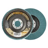 RHODIUS Fächerschleifscheibe Fächerscheibe LSZ F3 Ø 115 mm Korn 120