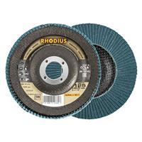 RHODIUS Fächerschleifscheibe Fächerscheibe LSZ F3 Ø 125 mm Korn 120