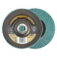 RHODIUS Fächerschleifscheibe Fächerscheibe LSZ F3 Ø 150 mm Korn 40